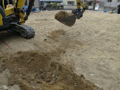 基礎の掘削工事